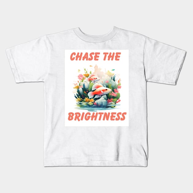 Chase the Brightness Kids T-Shirt by NedisDesign